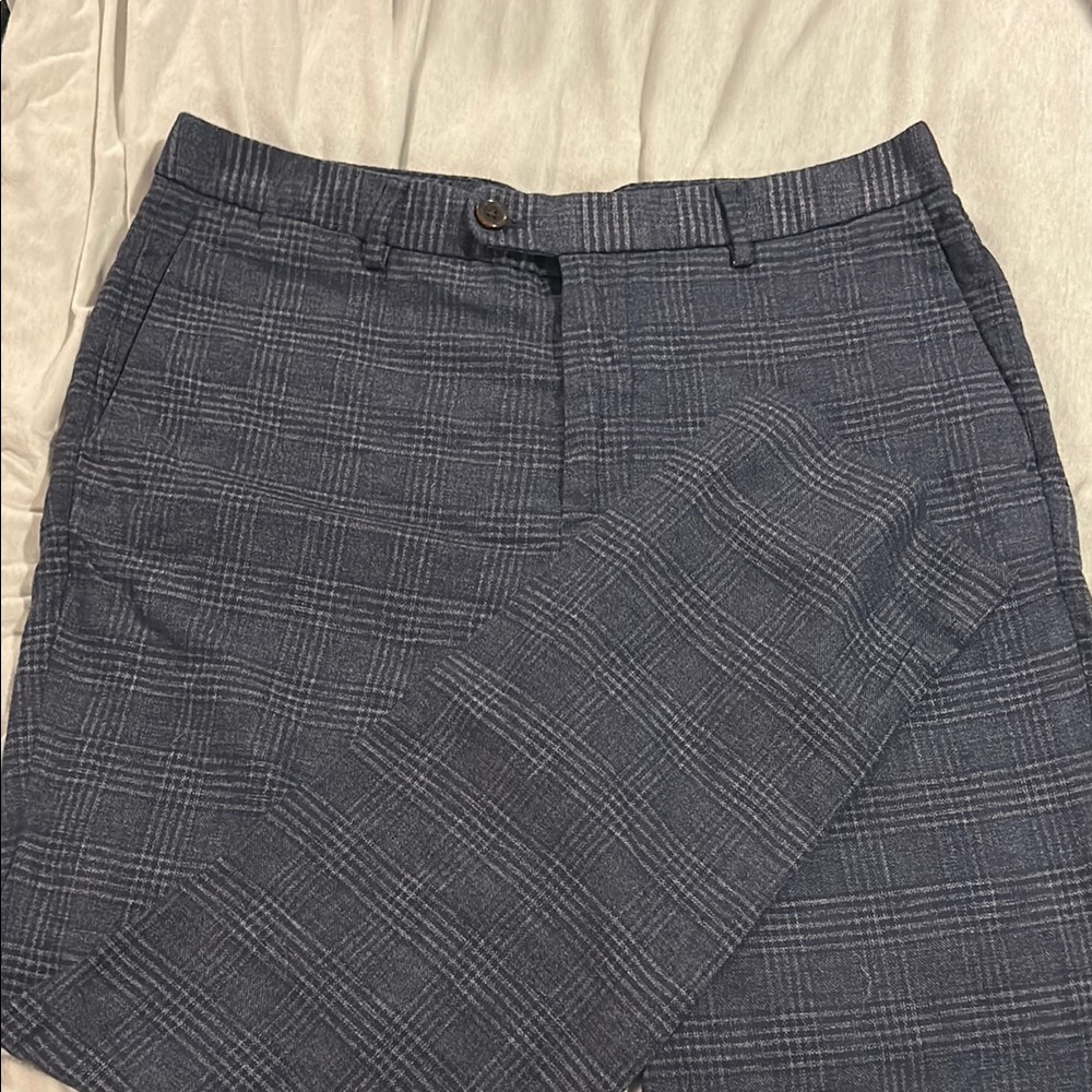 Bonobos Men's Navy/Gray Plaid Trousers
